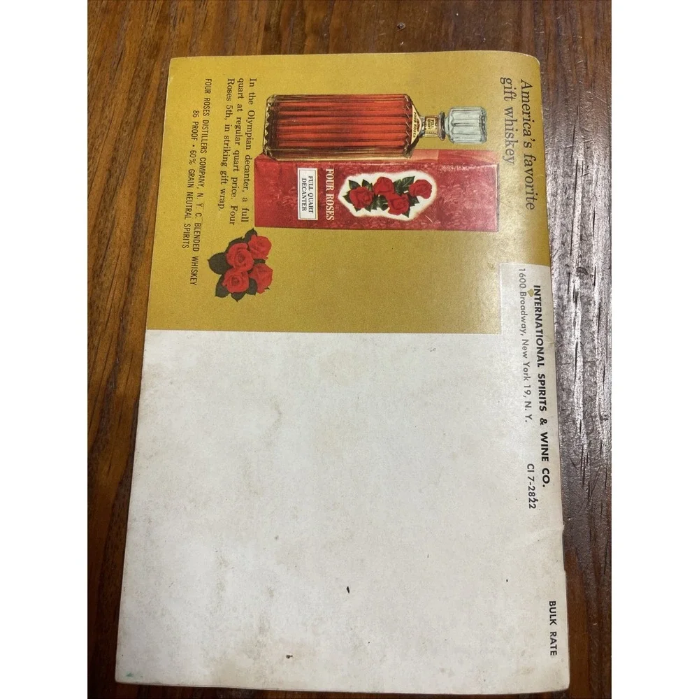 Vintage Spirits And Wine Catalog Liquor 1960‎ New York Christmas Edition Bourbon